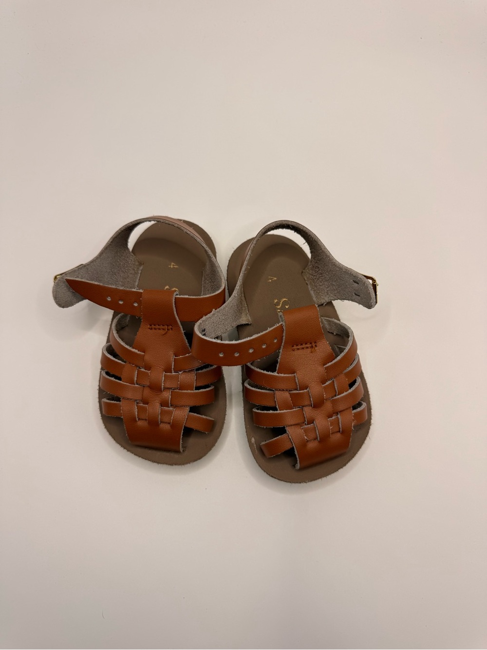 Sun-San Kids Brown Leather Fisherman Sandals